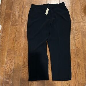 NWT J. Crew women’s  Classic Black Dress Pants with elastic in back 14